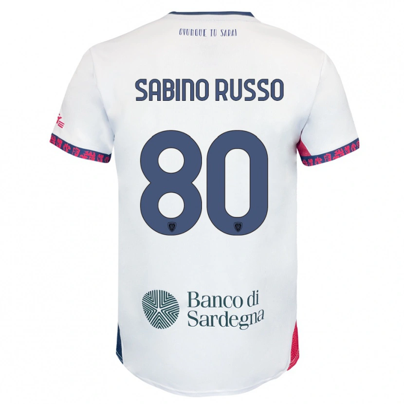 Danxen Dámské Alessandro Sabino Russo #80 Bílá Námořnická Modř Červená Daleko Hráčské Dresy 2025/26 Dres