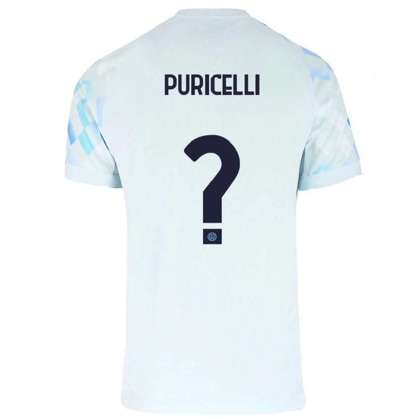 Danxen Dámské Lorenzo Puricelli #0 Bílá Modrá Daleko Hráčské Dresy 2025/26 Dres