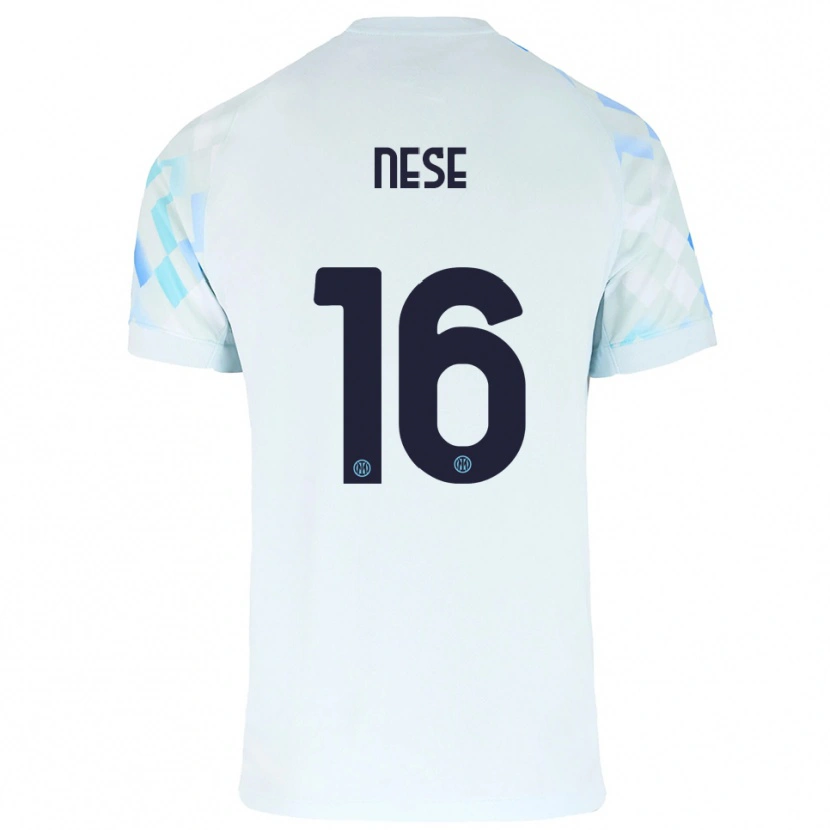 Danxen Dámské Alessio Nese #16 Bílá Modrá Daleko Hráčské Dresy 2025/26 Dres