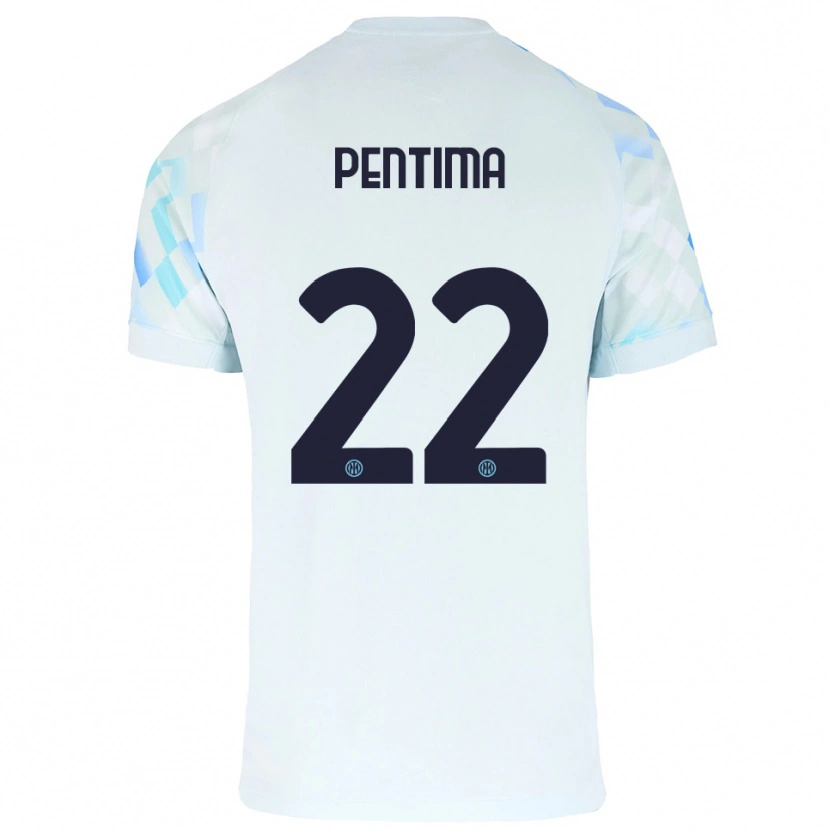 Danxen Dámské Alessandro Pentima #22 Bílá Modrá Daleko Hráčské Dresy 2025/26 Dres