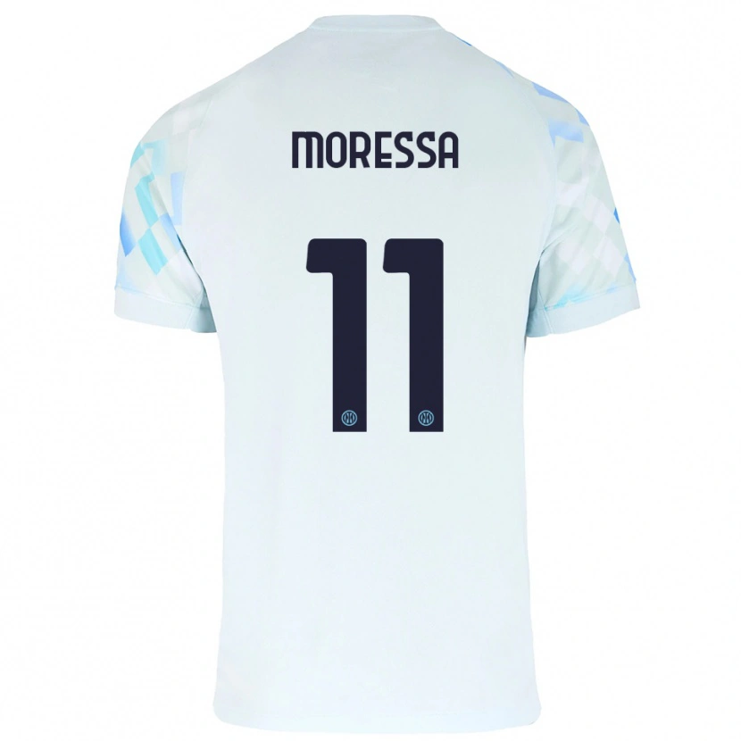Danxen Dámské Kevin Moressa #11 Bílá Modrá Daleko Hráčské Dresy 2025/26 Dres