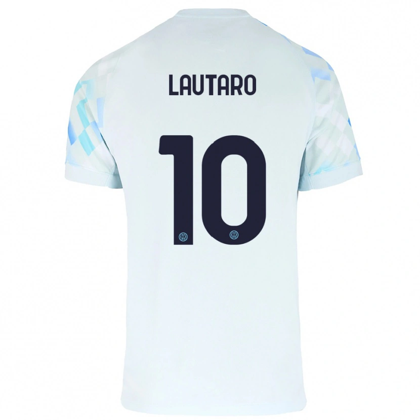 Danxen Dámské Lautaro Martínez #10 Bílá Modrá Daleko Hráčské Dresy 2025/26 Dres