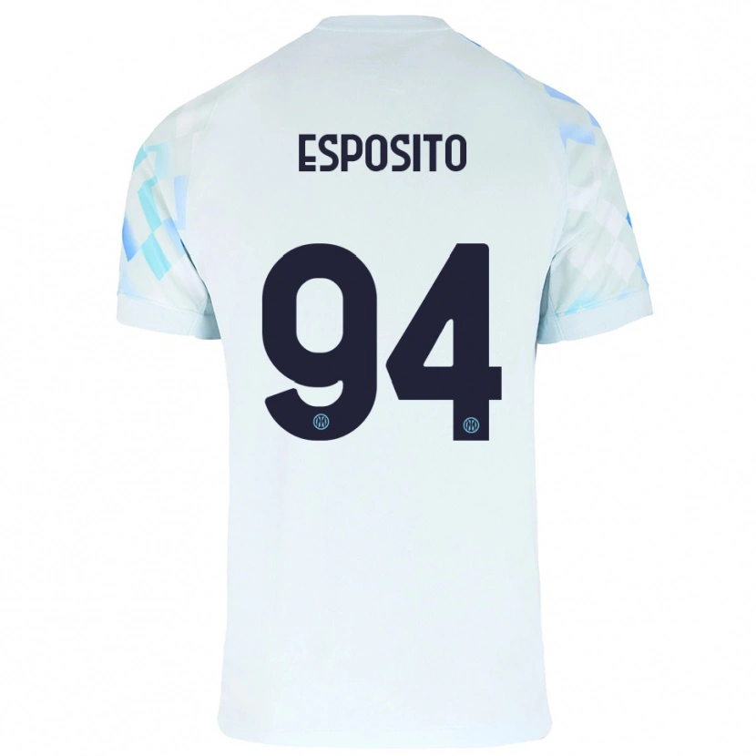 Danxen Dámské Pio Esposito #94 Bílá Modrá Daleko Hráčské Dresy 2025/26 Dres
