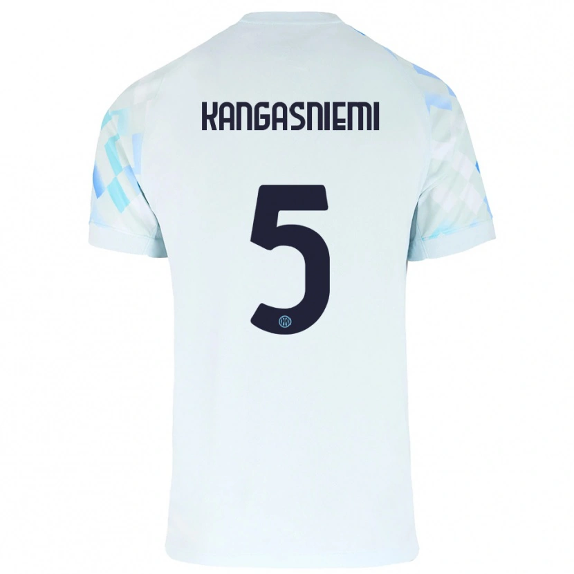 Danxen Dámské Ilari Kangasniemi #5 Bílá Modrá Daleko Hráčské Dresy 2025/26 Dres