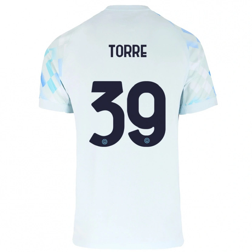 Danxen Dámské Pietro La Torre #39 Bílá Modrá Daleko Hráčské Dresy 2025/26 Dres