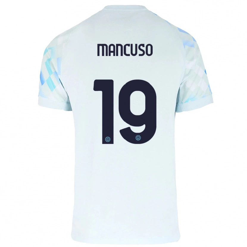 Danxen Dámské Matias Mancuso #19 Bílá Modrá Daleko Hráčské Dresy 2025/26 Dres
