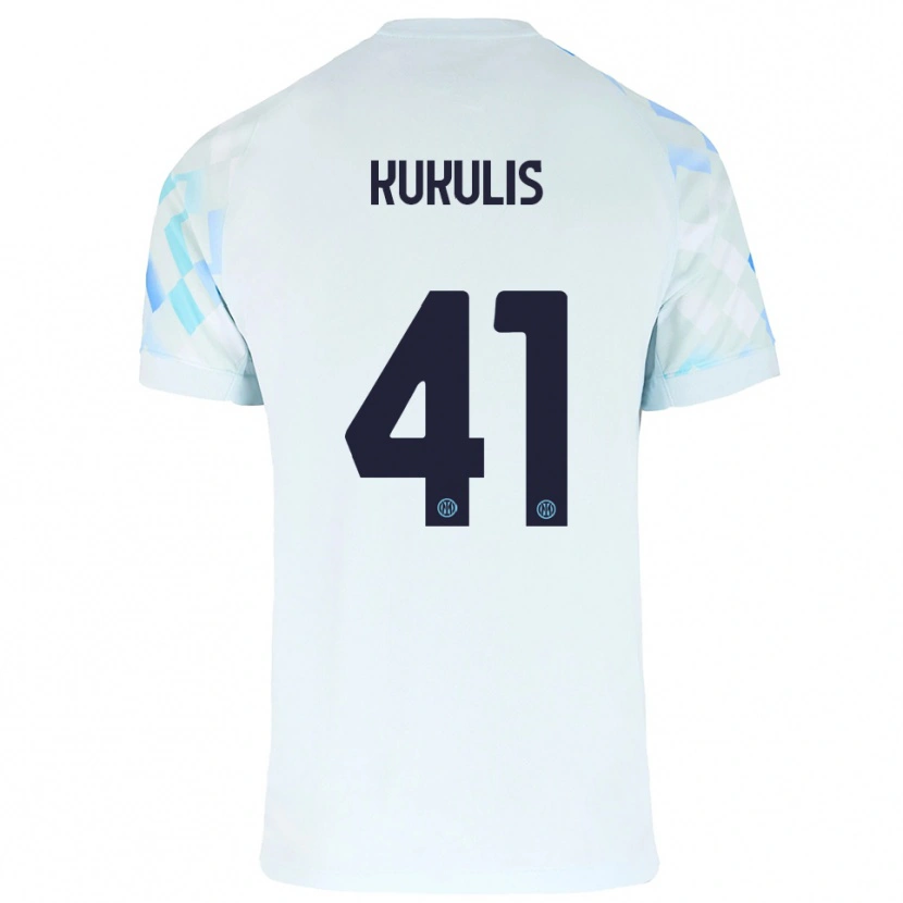 Danxen Dámské Roberts Kukulis #41 Bílá Modrá Daleko Hráčské Dresy 2025/26 Dres