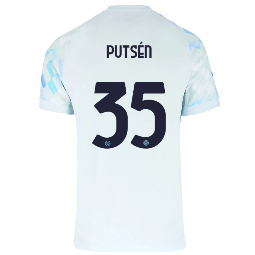 Danxen Dámské Dino Putsén #35 Bílá Modrá Daleko Hráčské Dresy 2025/26 Dres