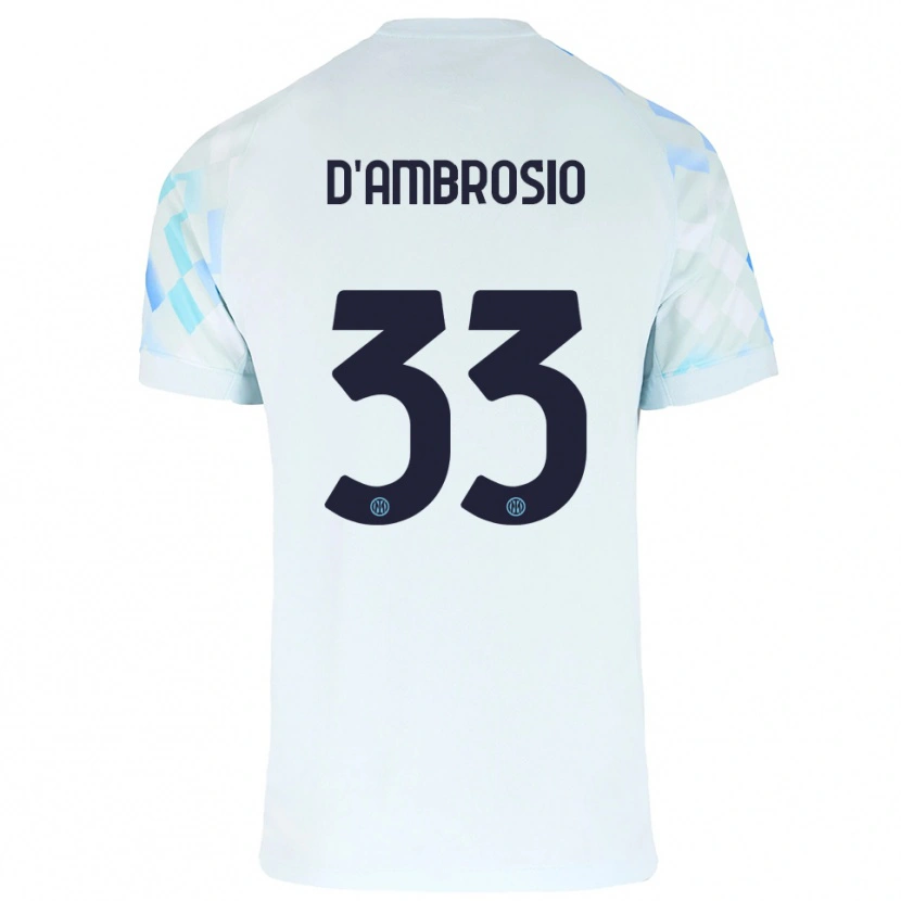 Danxen Dámské Danilo D'ambrosio #33 Bílá Modrá Daleko Hráčské Dresy 2025/26 Dres