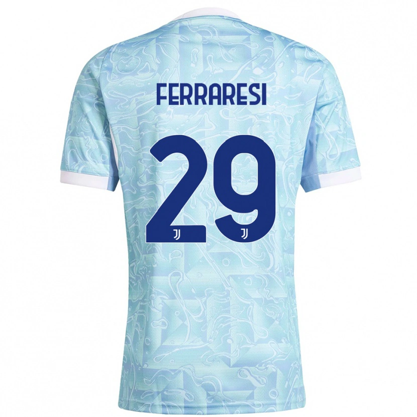 Danxen Dámské Eleonora Ferraresi #29 Nebesky Modrá Žlutá Daleko Hráčské Dresy 2025/26 Dres
