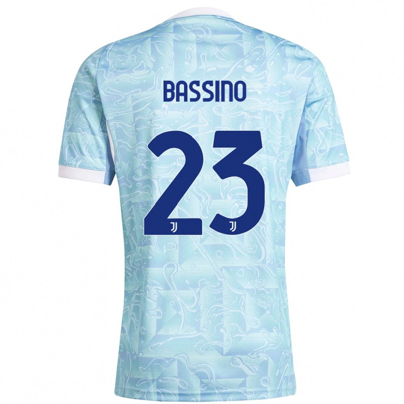 Danxen Dámské Alessandro Bassino #23 Nebesky Modrá Žlutá Daleko Hráčské Dresy 2025/26 Dres