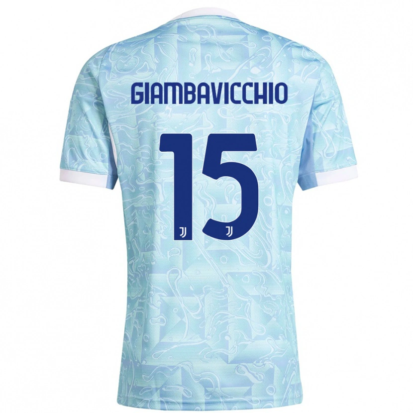 Danxen Dámské Franco Giambavicchio #15 Nebesky Modrá Žlutá Daleko Hráčské Dresy 2025/26 Dres