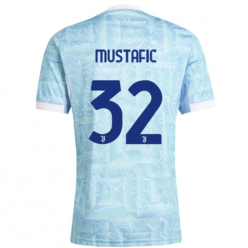 Danxen Dámské Emma Mustafic #32 Nebesky Modrá Žlutá Daleko Hráčské Dresy 2025/26 Dres