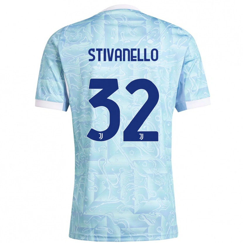 Danxen Dámské Riccardo Stivanello #32 Nebesky Modrá Žlutá Daleko Hráčské Dresy 2025/26 Dres