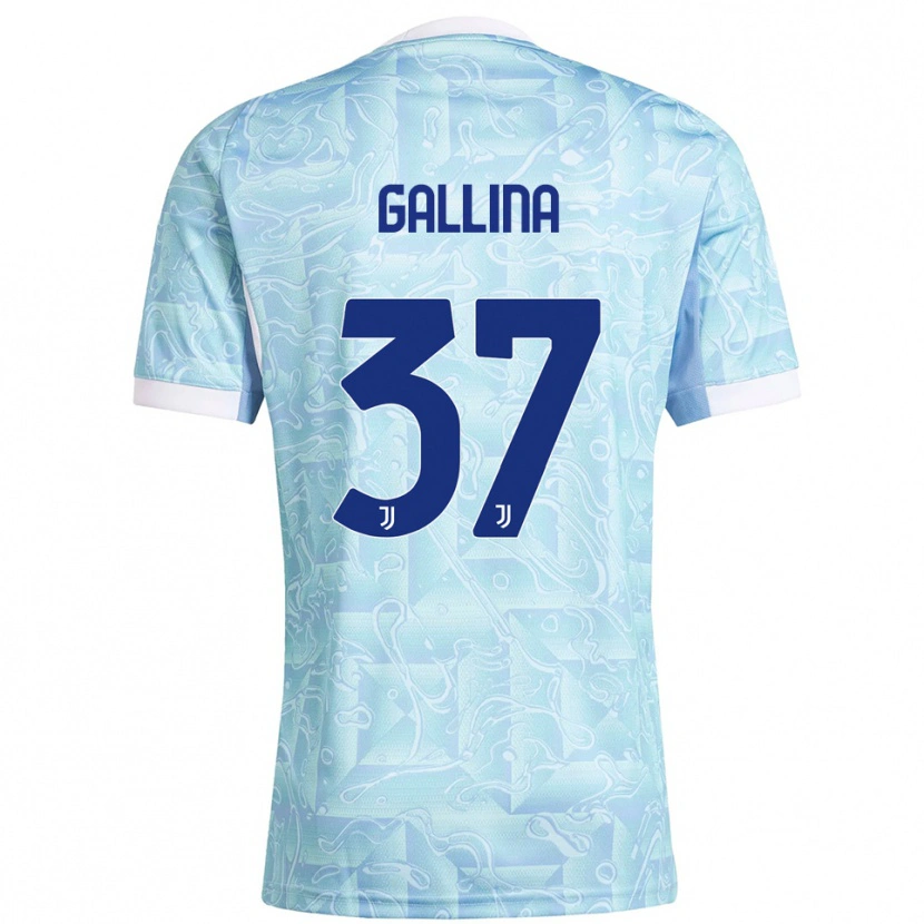 Danxen Dámské Arianna Gallina #37 Nebesky Modrá Žlutá Daleko Hráčské Dresy 2025/26 Dres