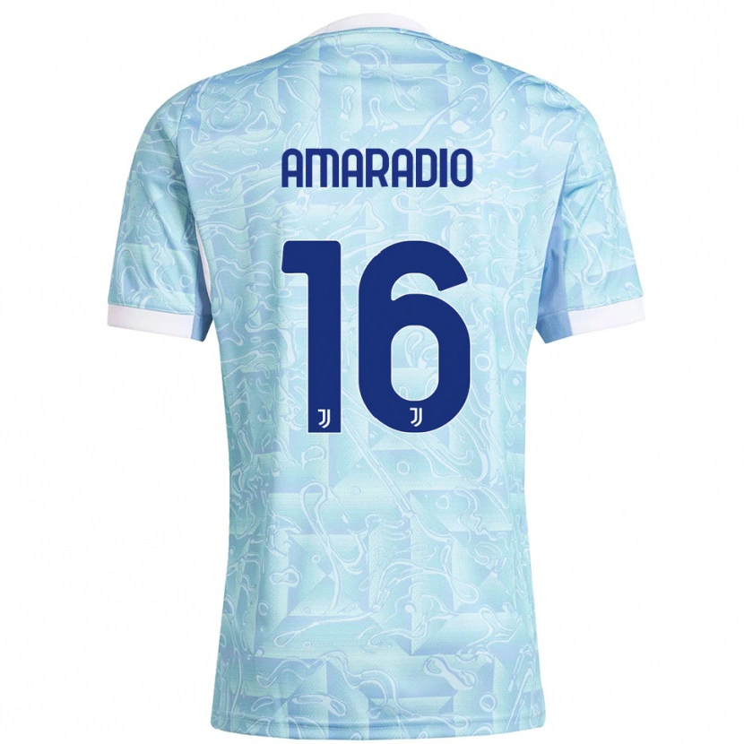 Danxen Dámské Luca Amaradio #16 Nebesky Modrá Žlutá Daleko Hráčské Dresy 2025/26 Dres