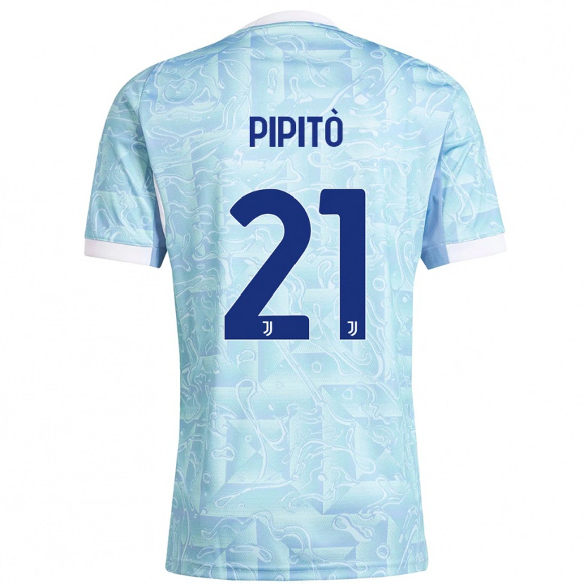 Danxen Dámské Giuseppe Pipitò #21 Nebesky Modrá Žlutá Daleko Hráčské Dresy 2025/26 Dres