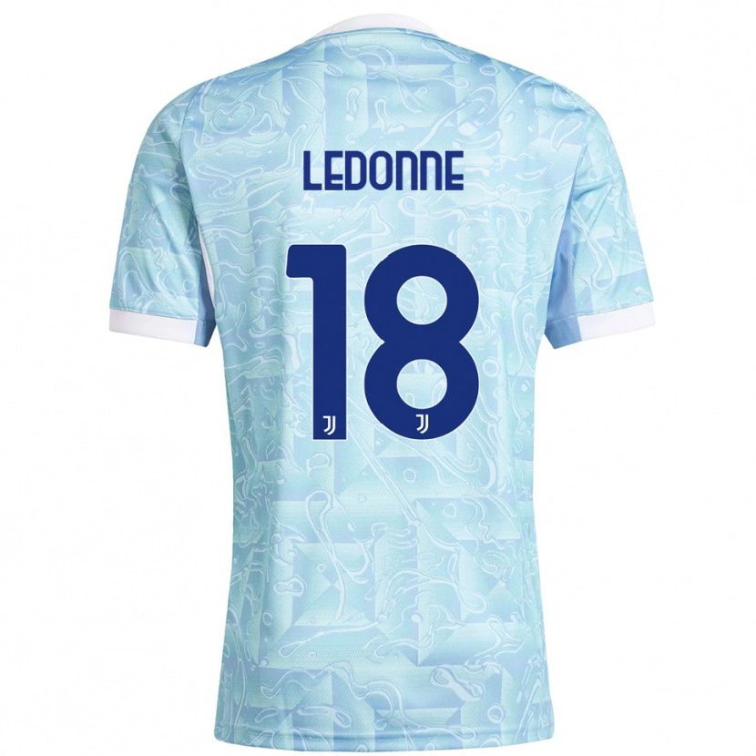 Danxen Dámské Nicolò Ledonne #18 Nebesky Modrá Žlutá Daleko Hráčské Dresy 2025/26 Dres