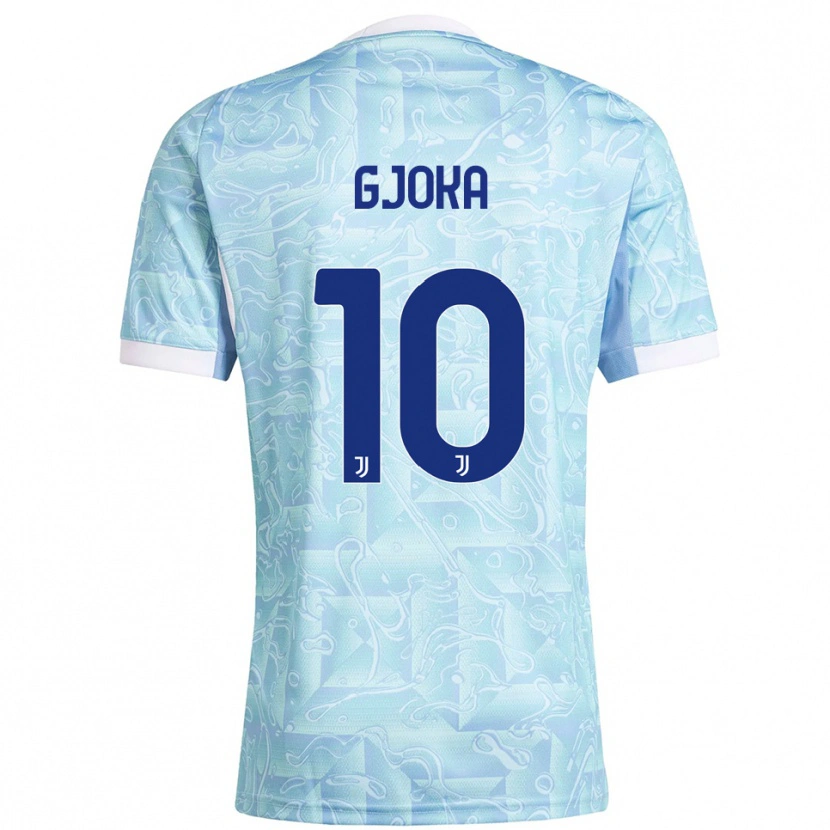 Danxen Dámské Kevin Gjoka #10 Nebesky Modrá Žlutá Daleko Hráčské Dresy 2025/26 Dres