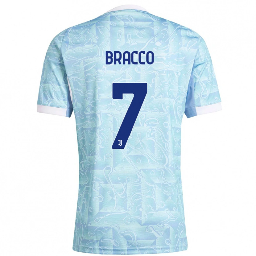 Danxen Dámské Luca Bracco #7 Nebesky Modrá Žlutá Daleko Hráčské Dresy 2025/26 Dres