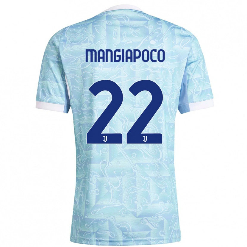 Danxen Dámské Stefano Mangiapoco #22 Nebesky Modrá Žlutá Daleko Hráčské Dresy 2025/26 Dres