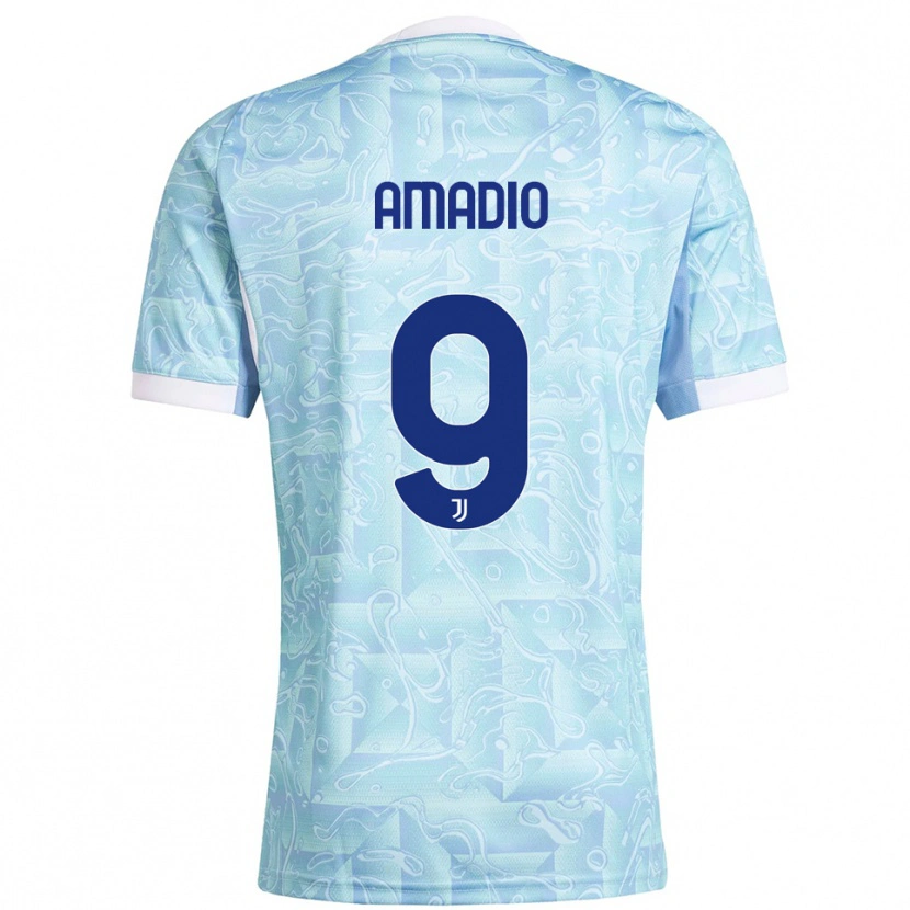 Danxen Dámské Alex Amadio #9 Nebesky Modrá Žlutá Daleko Hráčské Dresy 2025/26 Dres