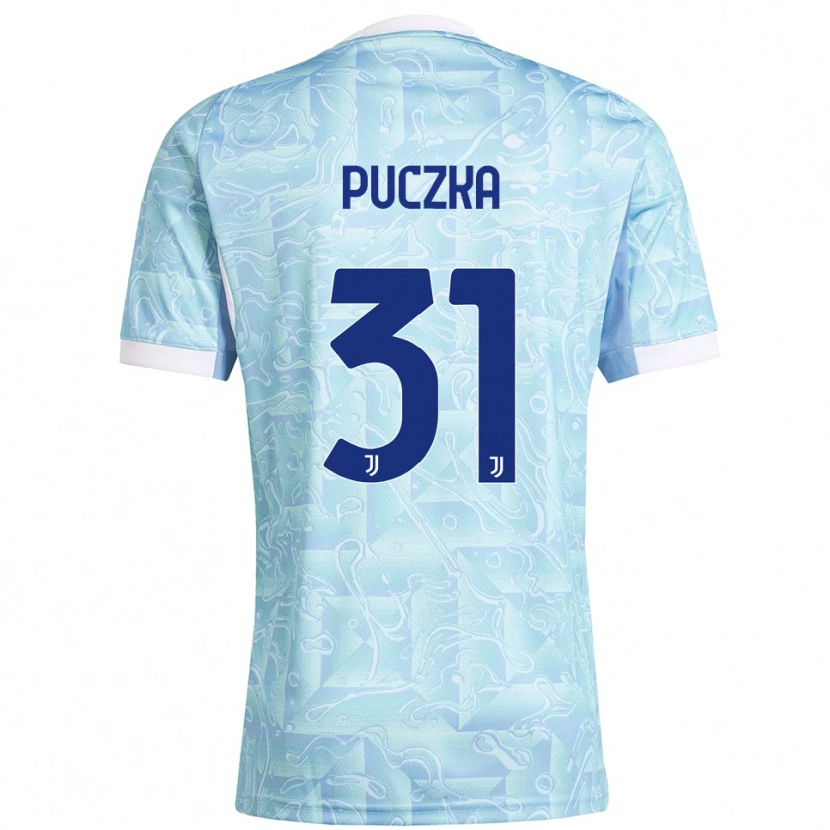 Danxen Dámské David Puczka #31 Nebesky Modrá Žlutá Daleko Hráčské Dresy 2025/26 Dres