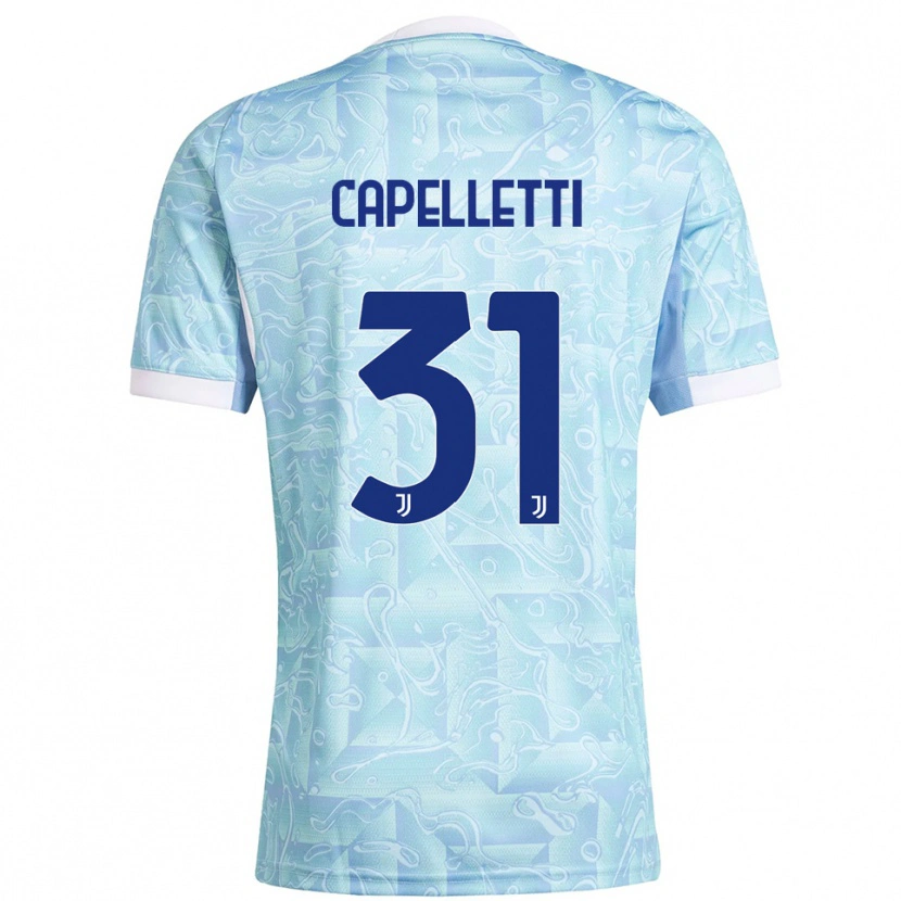 Danxen Dámské Alessia Capelletti #31 Nebesky Modrá Žlutá Daleko Hráčské Dresy 2025/26 Dres