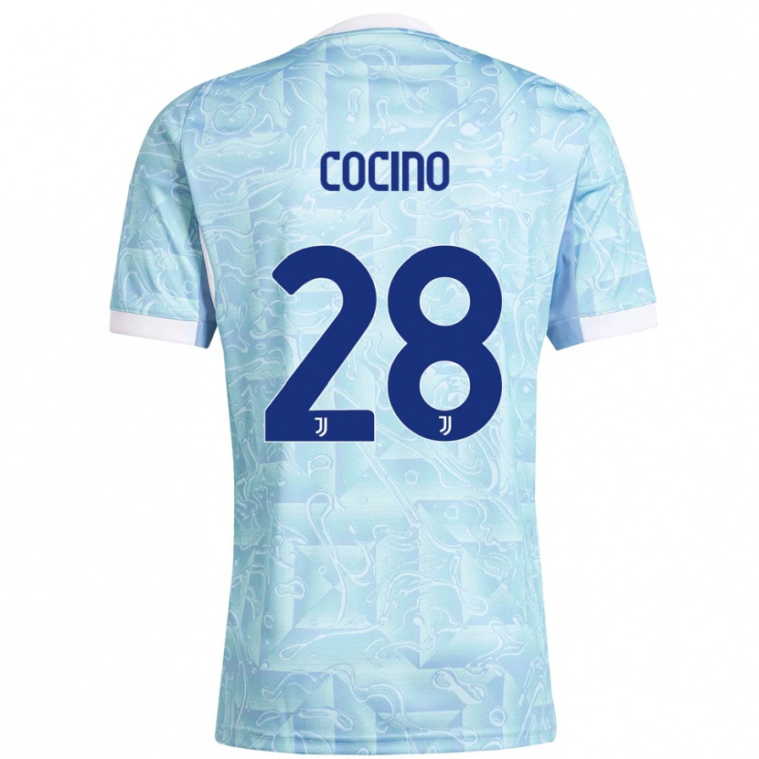 Danxen Dámské Martina Cocino #28 Nebesky Modrá Žlutá Daleko Hráčské Dresy 2025/26 Dres