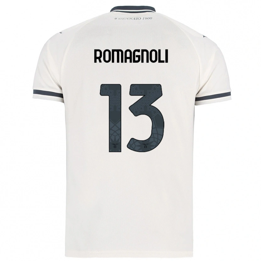 Danxen Dámské Alessio Romagnoli #13 Bílá Námořnická Modř Daleko Hráčské Dresy 2025/26 Dres