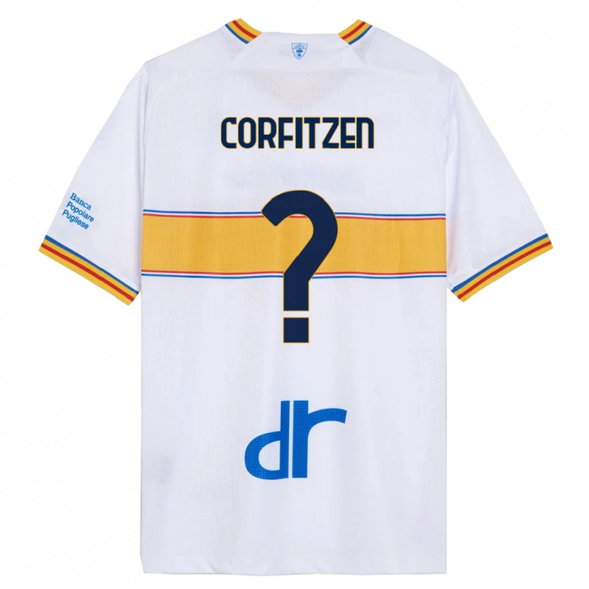 Danxen Dámské Jeppe Corfitzen #0 Bílá Žlutá Daleko Hráčské Dresy 2025/26 Dres