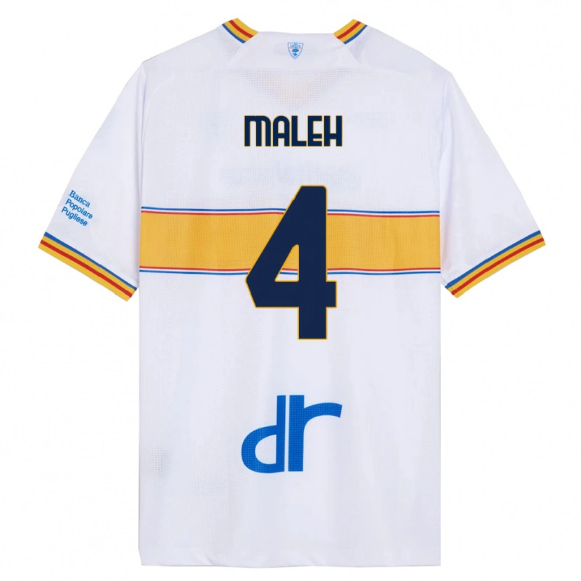 Danxen Dámské Youssef Maleh #4 Bílá Žlutá Daleko Hráčské Dresy 2025/26 Dres