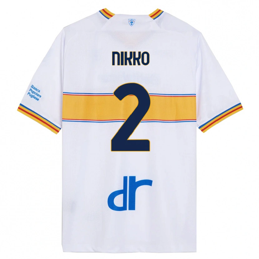 Danxen Dámské Jimi Nikko #2 Bílá Žlutá Daleko Hráčské Dresy 2025/26 Dres