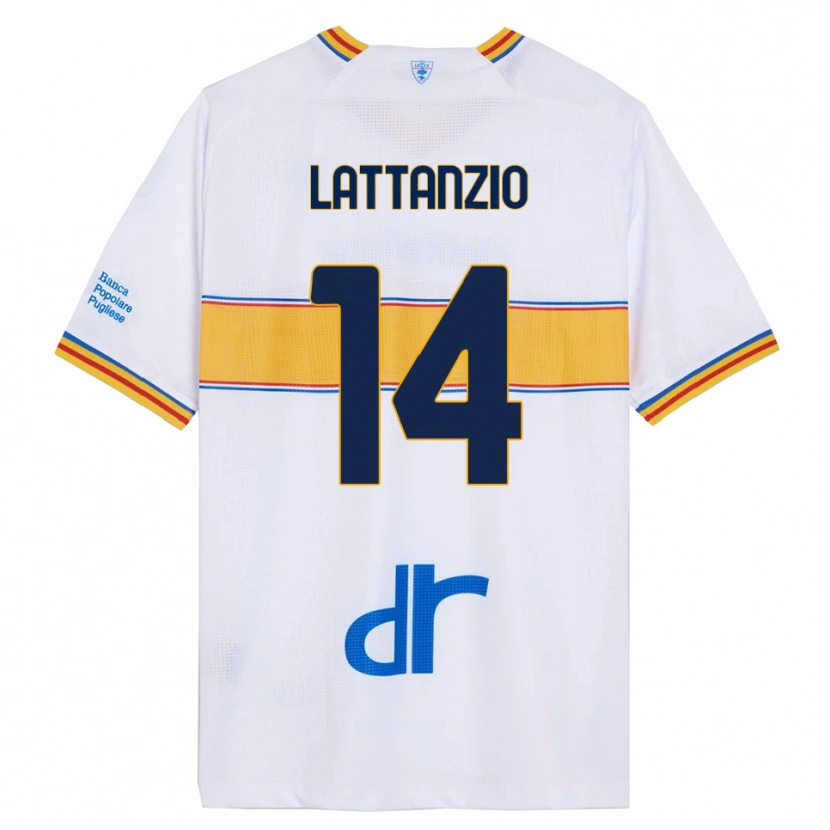 Danxen Dámské Gianluca Lattanzio #14 Bílá Žlutá Daleko Hráčské Dresy 2025/26 Dres