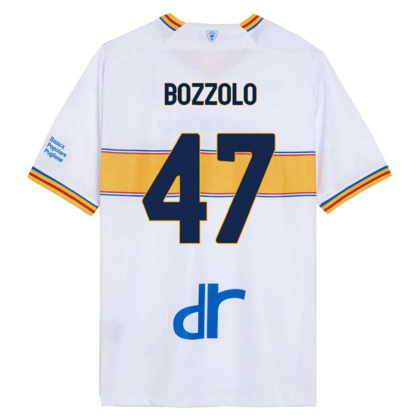 Danxen Dámské Alessandro Bozzolo #47 Bílá Žlutá Daleko Hráčské Dresy 2025/26 Dres