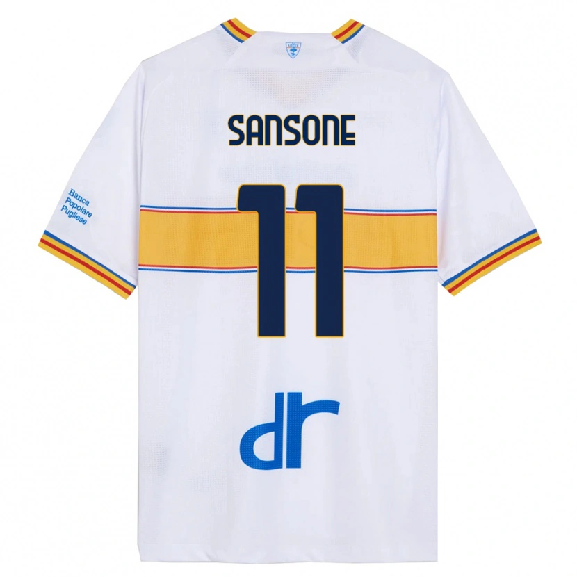 Danxen Dámské Nicola Sansone #11 Bílá Žlutá Daleko Hráčské Dresy 2025/26 Dres