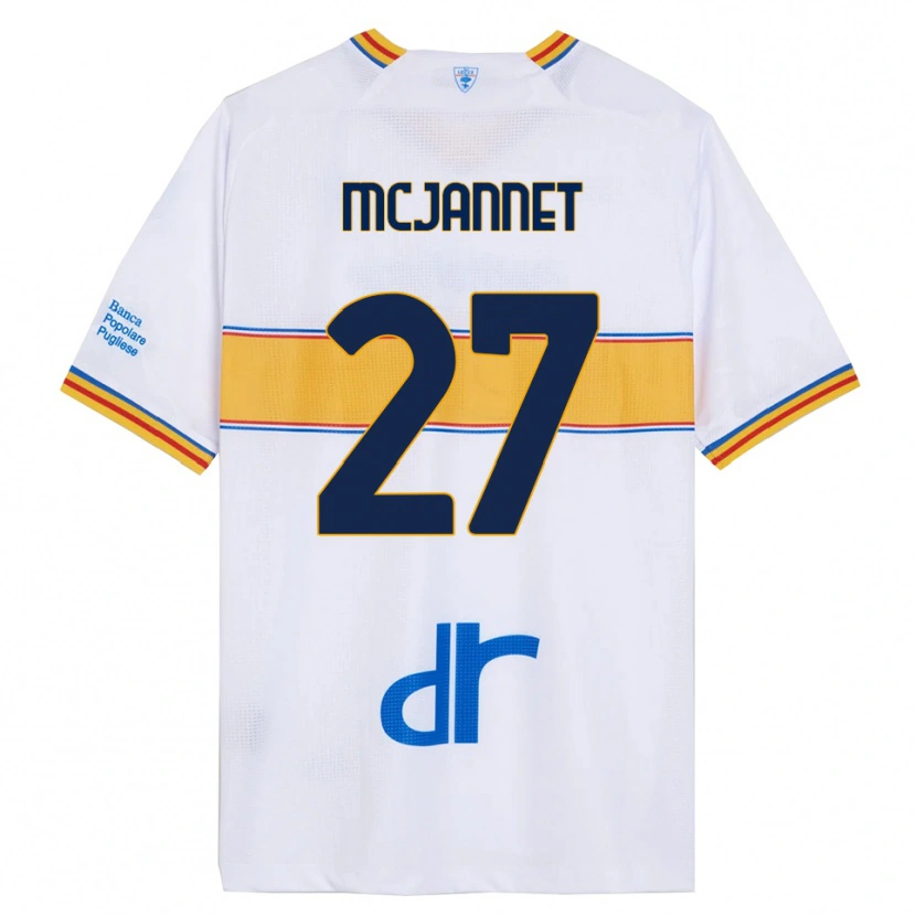 Danxen Dámské Ed Mcjannet #27 Bílá Žlutá Daleko Hráčské Dresy 2025/26 Dres