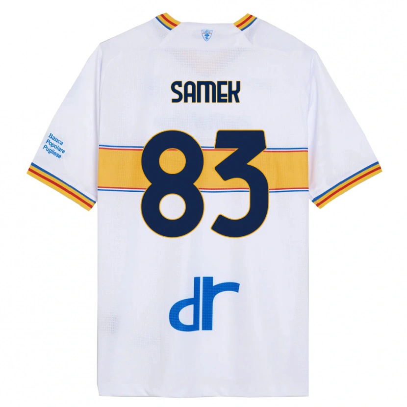 Danxen Dámské Daniel Samek #83 Bílá Žlutá Daleko Hráčské Dresy 2025/26 Dres