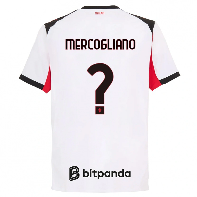 Danxen Dámské Mattia Mercogliano #0 Bílá Černá Daleko Hráčské Dresy 2025/26 Dres