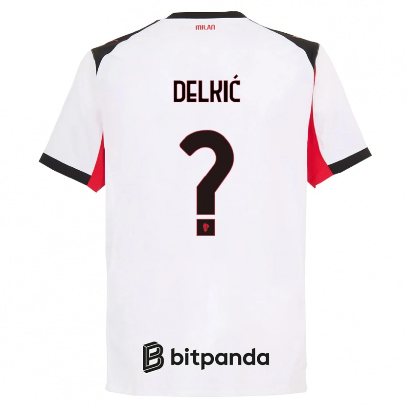 Danxen Dámské Dino Delkić #0 Bílá Černá Daleko Hráčské Dresy 2025/26 Dres