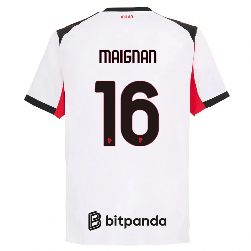 Danxen Dámské Mike Maignan #16 Bílá Černá Daleko Hráčské Dresy 2025/26 Dres