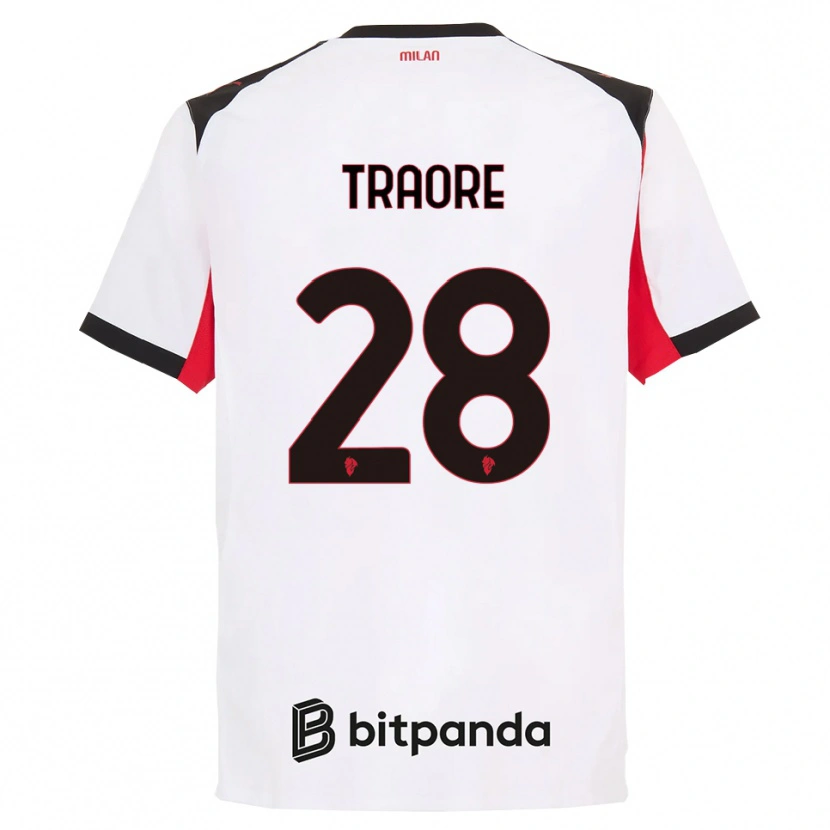 Danxen Dámské Chaka Traorè #28 Bílá Černá Daleko Hráčské Dresy 2025/26 Dres