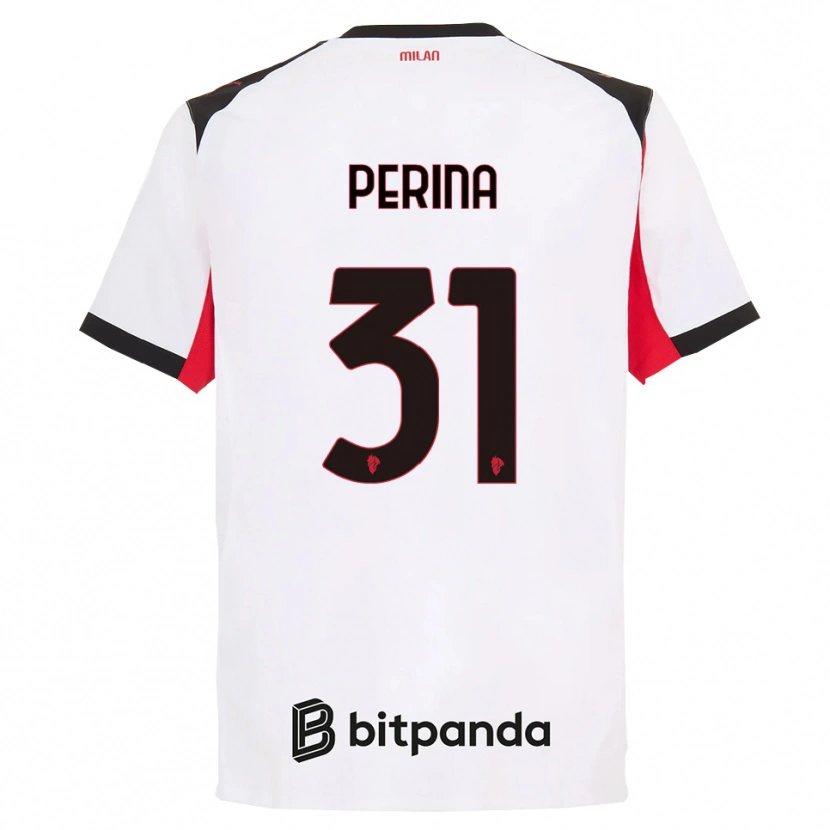 Danxen Dámské Gioele Perina #31 Bílá Černá Daleko Hráčské Dresy 2025/26 Dres