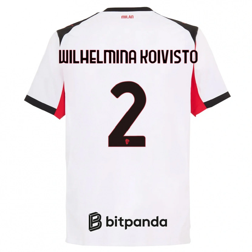Danxen Dámské Emma Wilhelmina Koivisto #2 Bílá Černá Daleko Hráčské Dresy 2025/26 Dres
