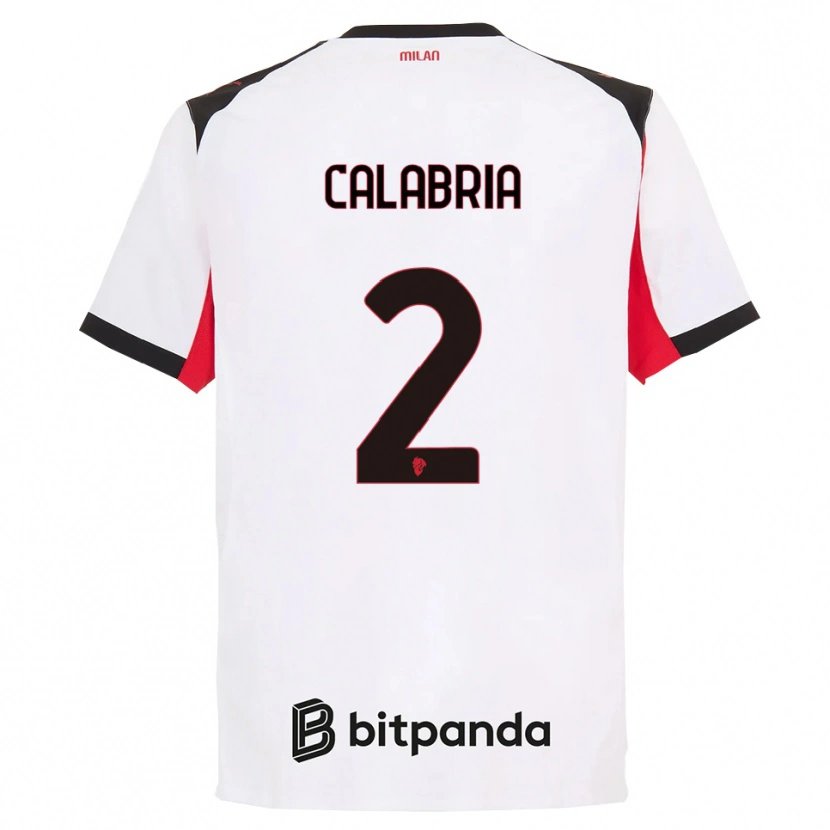 Danxen Dámské Davide Calabria #2 Bílá Černá Daleko Hráčské Dresy 2025/26 Dres