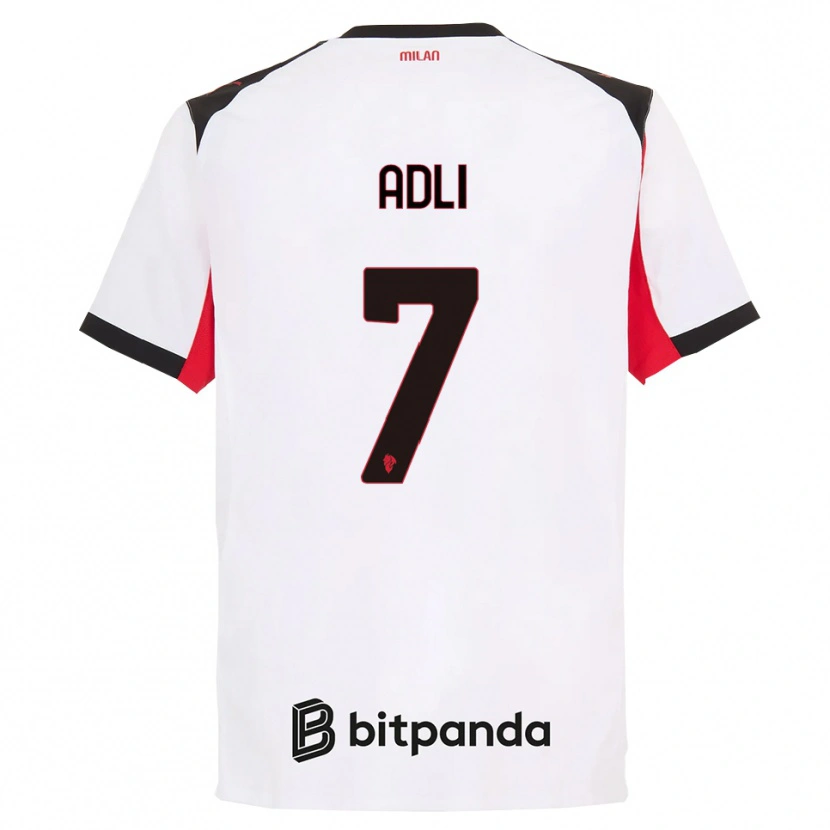 Danxen Dámské Yacine Adli #7 Bílá Černá Daleko Hráčské Dresy 2025/26 Dres