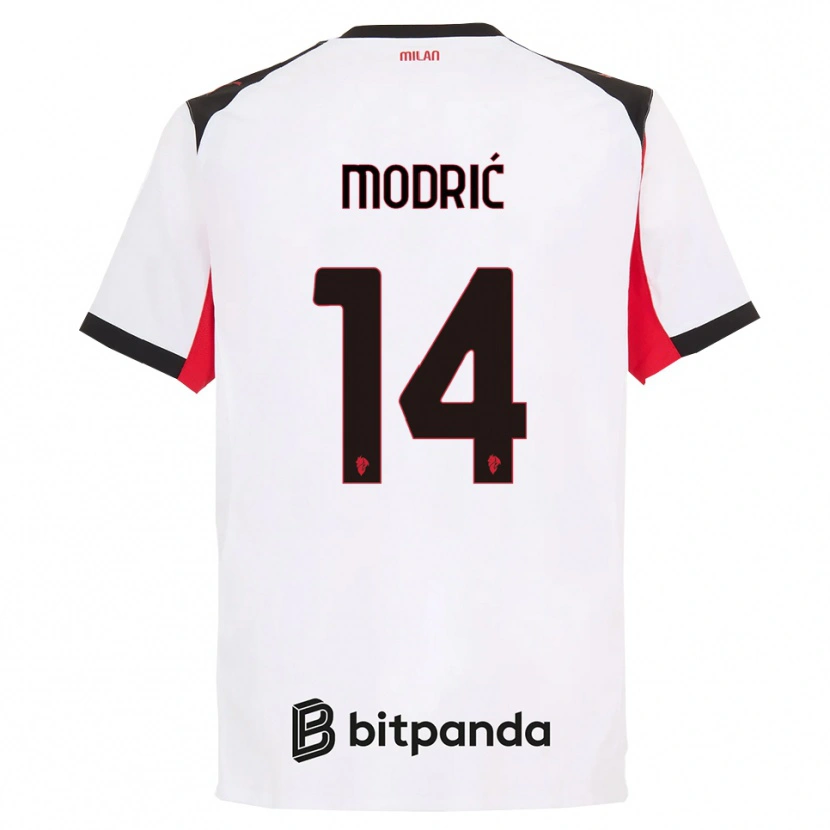 Danxen Dámské Luka Modrić #14 Bílá Černá Daleko Hráčské Dresy 2025/26 Dres
