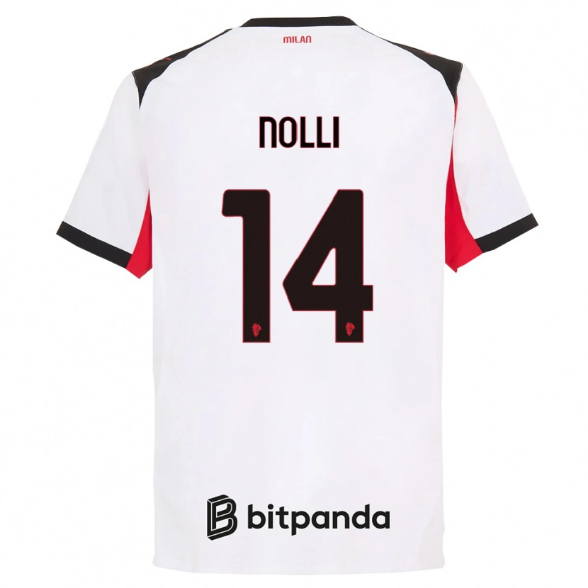 Danxen Dámské Luca Nolli #14 Bílá Černá Daleko Hráčské Dresy 2025/26 Dres