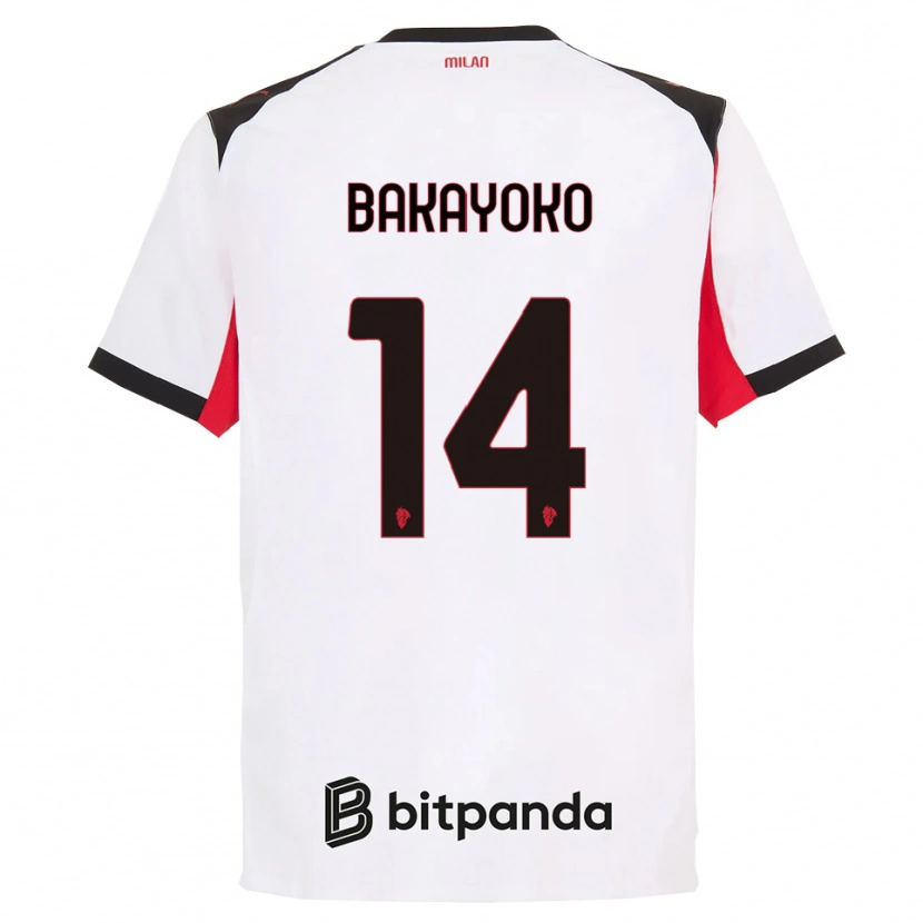 Danxen Dámské Tiemoue Bakayoko #14 Bílá Černá Daleko Hráčské Dresy 2025/26 Dres