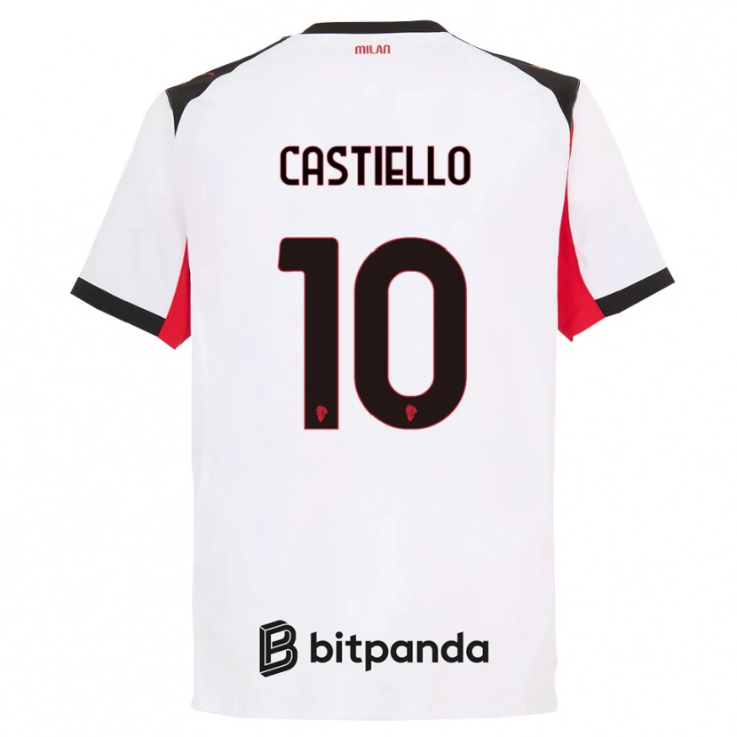 Danxen Dámské Alex Castiello #10 Bílá Černá Daleko Hráčské Dresy 2025/26 Dres